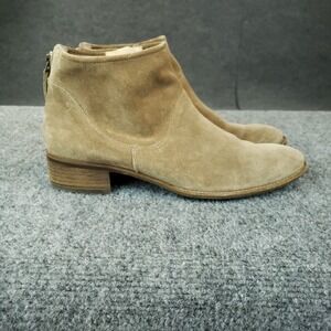 Paul Green Ankle Boots Womens Size 9 US - 7.5 Uk Brown Suede Zipper Casual